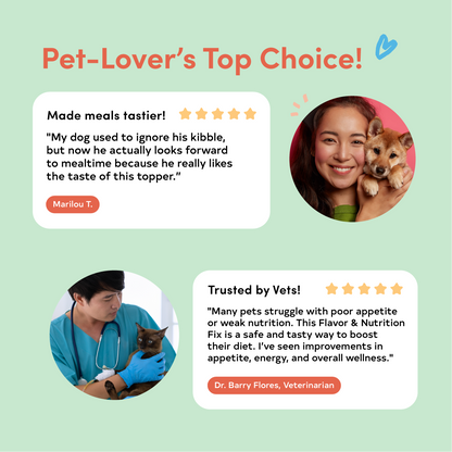 Floof Pets Flavor and Nutrition Fix Meal Topper - Chicken Flavor 40g Boosts Appetite, Energy & Daily Wellness