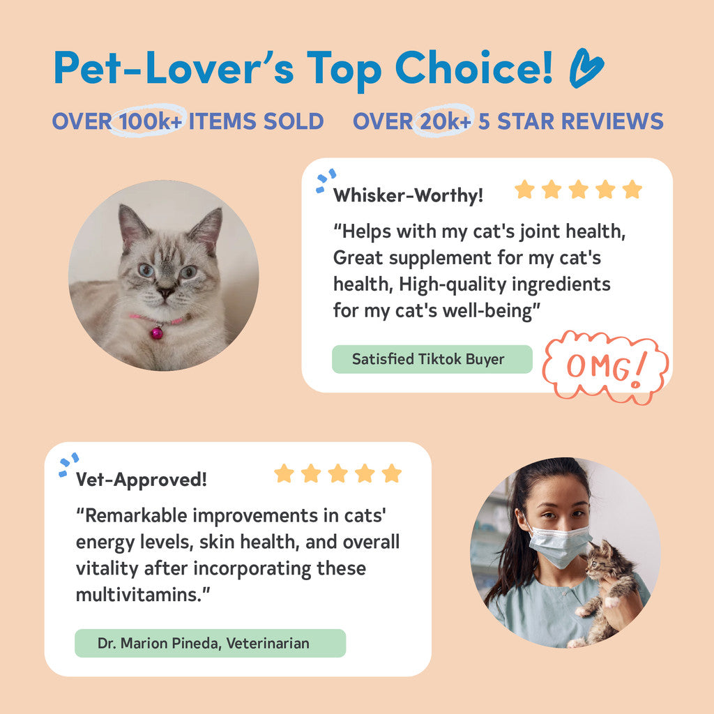 Floof Pets 8 in 1 Cat Multivitamin Supplements Bundle of 8 (210g) (Healthy Pet Treat Snack for Pets)